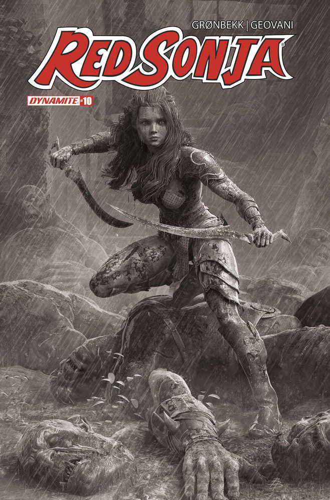Red Sonja 2023 #10 Cover O 10 Copy Foc Variant Edition Barends Black & White