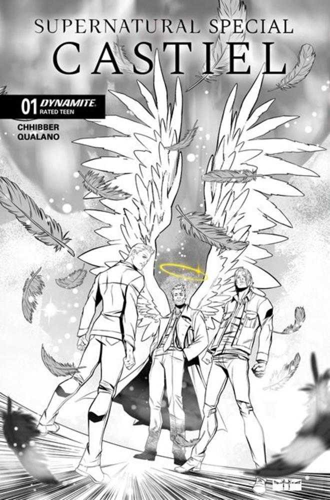 Supernatural Special Castiel #1 (One Shot) Cover H 1 in 10 Pasquale Qualano Line Art Variant