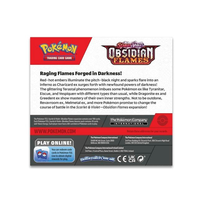Pokémon TCG: Scarlet & Violet-Obsidian Flames Booster Box (36 Packs)