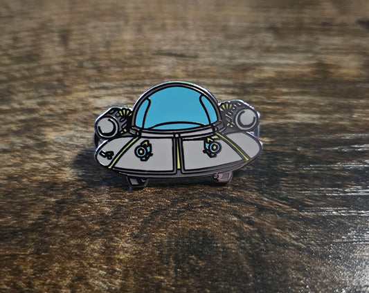Space Car / Morty / Rick's / Hard Enamel / Hat Pin / Lapel Pin / Enamel Pin / Button