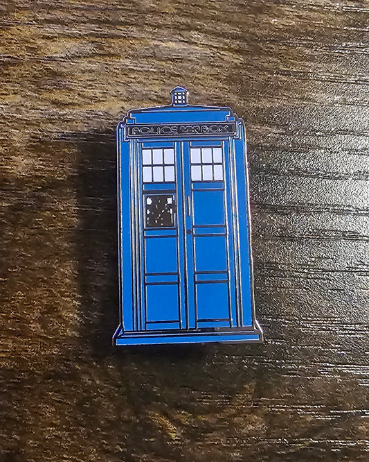 TARDIS / Dr. Who/ Allons-y / Doctor Who / Police Box / Hat Pin / Lapel Pin / Hard Enamel / Time Travel / Pin / Lapel Geek Pin