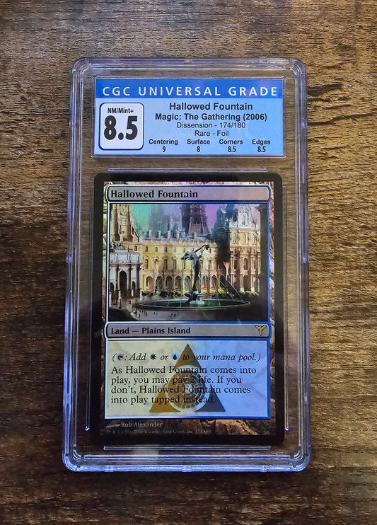CGC Graded 8.5 Magic The Gathering Hallowed Fountain Card