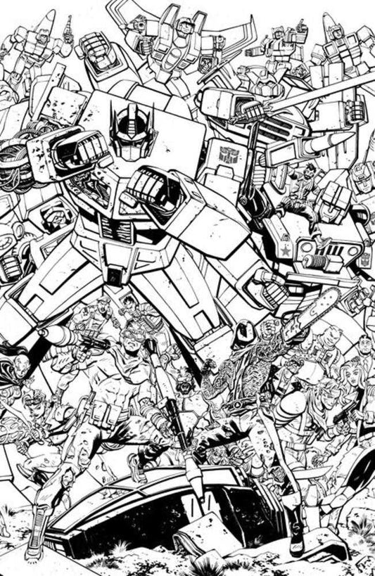 G.I. Joe #23 Cover G Tom Reilly Transformers Black & White Energon Universe 3rd Anniversary Connecting Variant