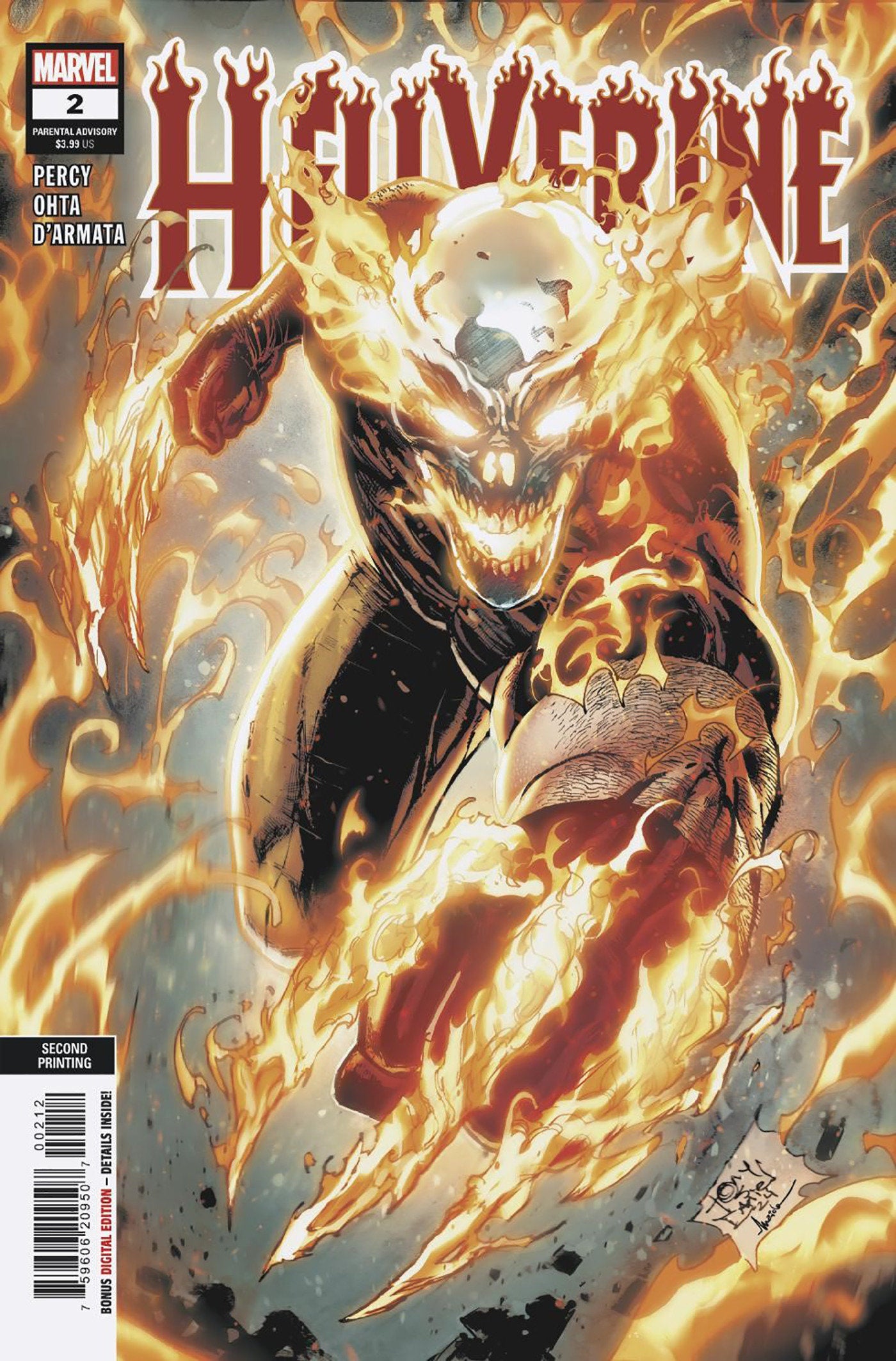 Hellverine #2 Tony Daniel 2nd Print Variant