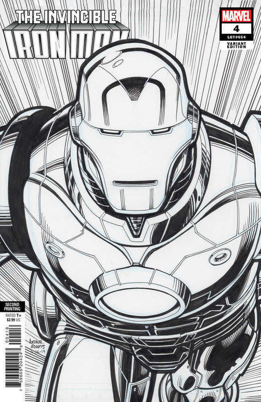 Invincible Iron Man 4 Arthur Adams 2nd Print Ratio Variant