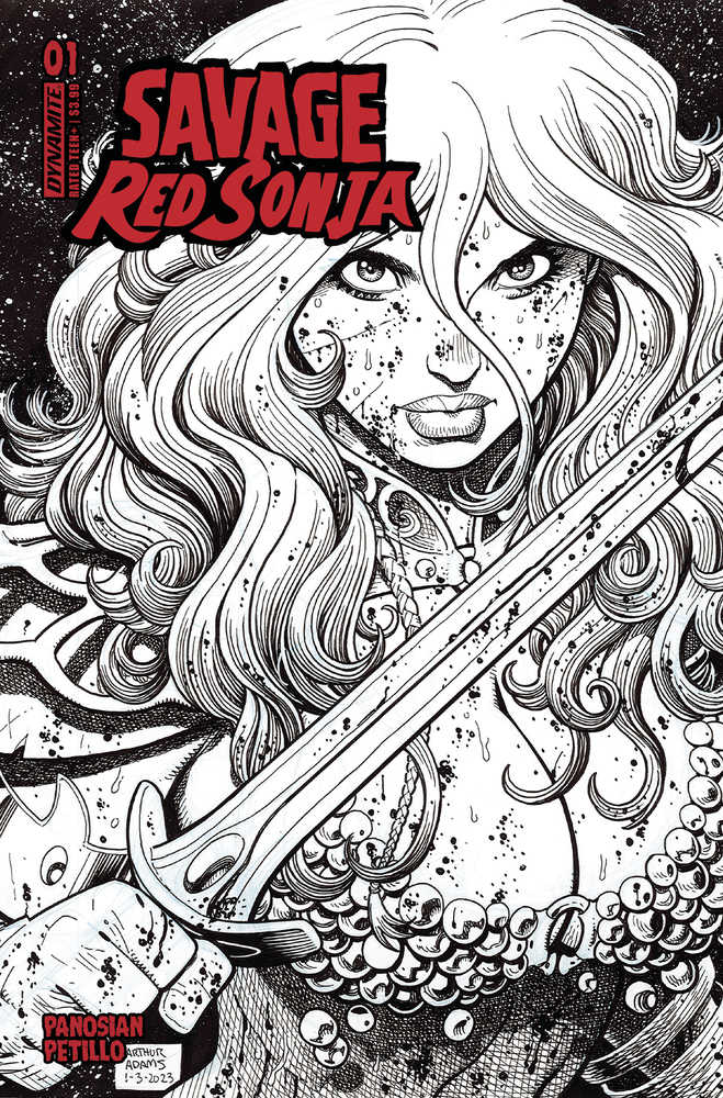 Savage Red Sonja #1 Cover F 10 Copy Variant Edition Adams Line Art