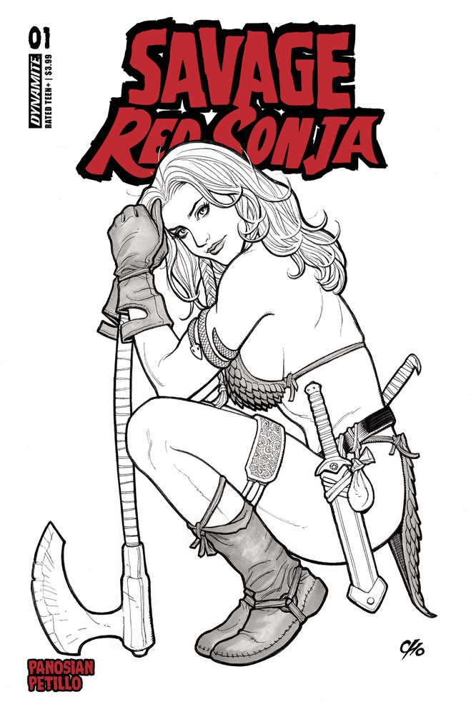 Savage Red Sonja #1 Cover H 15 Copy Variant Edition Cho Line Art
